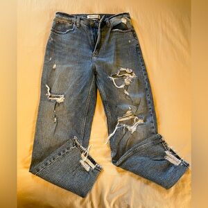 Abercrombie & Fitch Ankle Straight Curve Love Jeans